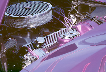 Purple Corvette Engine
